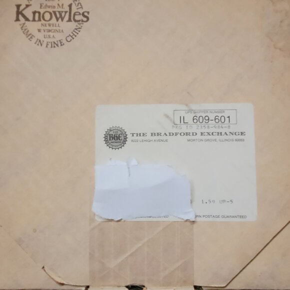 The Edwin Knowles China Co. 1984 Plate Norman Rockwell "Santa in His Workshop", - Picture 8 of 9